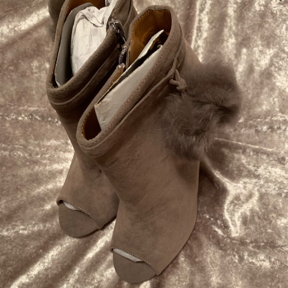 Open Toe Bootie Boots - Picture 8 of 16